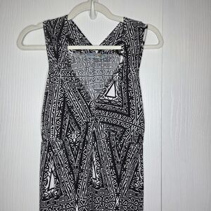 Unity World Wear Black & White Tribal Maxi Dress-M